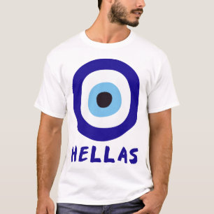 Camiseta Hellas griegas Evil Eye Men's White