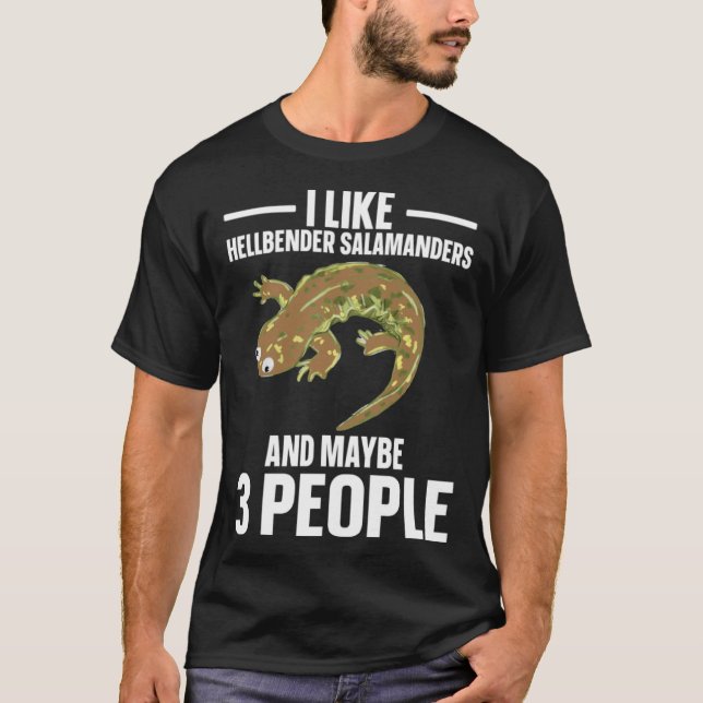 Camiseta Hellbender Salamander Funny Anfibio Biólogo (Anverso)