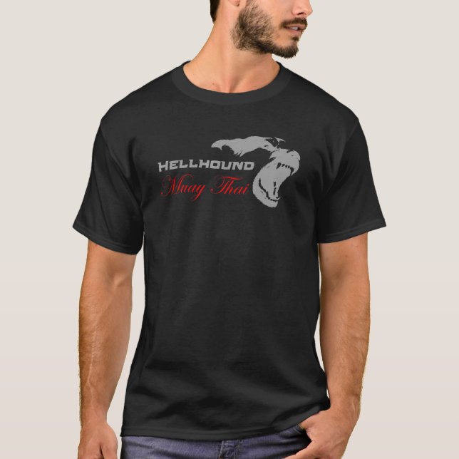 Camiseta Hellhound Muay Thai vicioso Bulldog de foso (Anverso)