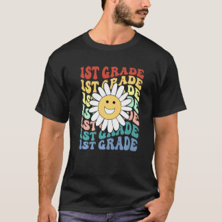 Camiseta Hello 1st First Grade Teacher Back To School Retro