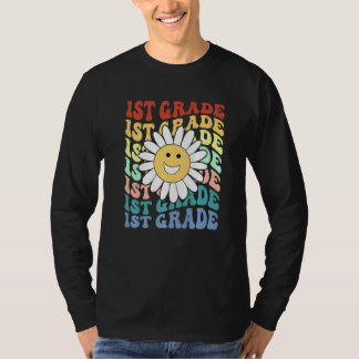 Camiseta Hello 1st First Grade Teacher Back To School Retro
