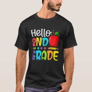 Camiseta   Hello 2nd Grade Back To School First Day Of Scho
