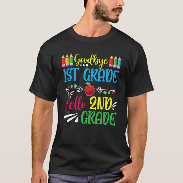 Camiseta Hello 2nd Grade Teacher Student Back To School Gra (Anverso)