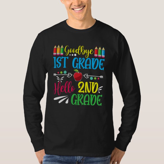 Camiseta Hello 2nd Grade Teacher Student Back To School Gra (Anverso)