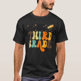 Camiseta Hello 3rd Grade Teacher Retro Back To School Team 