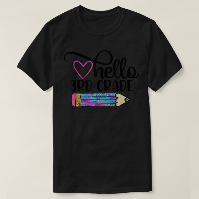 Camiseta Hello 3rd Grade Team Third Grade Back to School Te (Diseño del anverso)