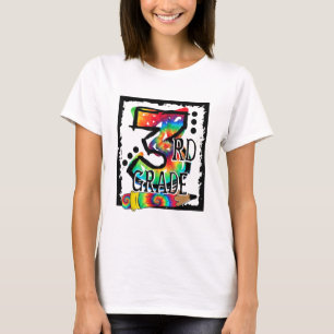 Camiseta Hello 3rd Grade Third Grade Teacher Tie Dye Back T