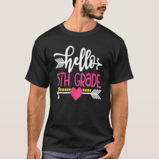 Camiseta Hello 5th Grade Teacher Kids Back To School Gift F