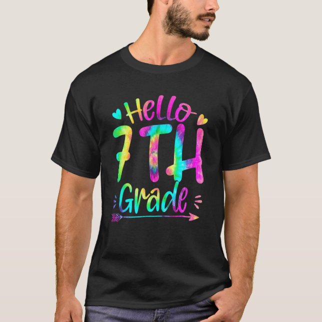 Camiseta Hello 7th Grade Team Tie Dye Back To School Teache (Anverso)
