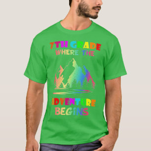 Camiseta Hello 7th Grade Where the Adventure Begins Back to