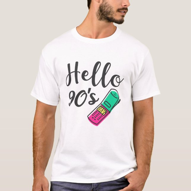 Camiseta Hello 90s Cellphone (Anverso)