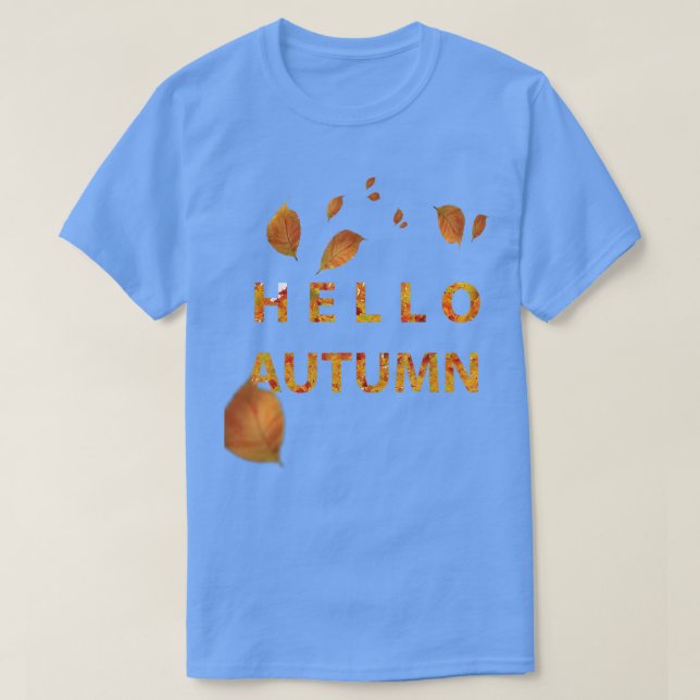 Camiseta Hello AutumnFall leaves season  (Diseño del anverso)