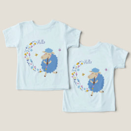 Camiseta Hello Blue Sheep Kids