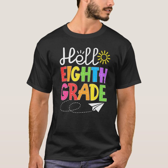 Camiseta Hello Eighth Grade Fun 8Th Grade Back to School  S (Anverso)