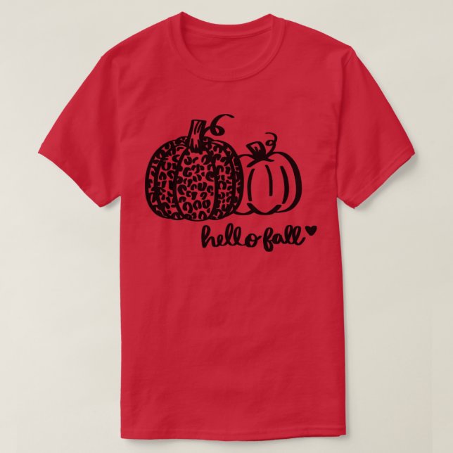 Camiseta Hello Fall (Diseño del anverso)