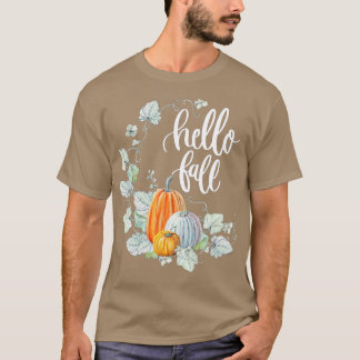 Camiseta Hello Fall Autumn Thanksgiving  (14) 