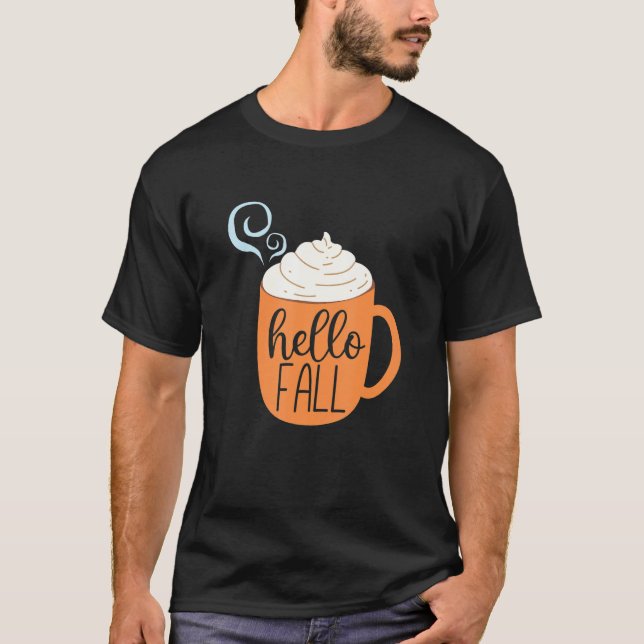 Camiseta Hello Fall Coffee Hot Cocoa (Anverso)