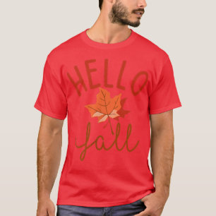 Camiseta Hello Fall Season Vintage Halloween Thanksgiving L