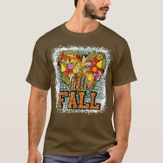 Camiseta Hello Fall Yall Pumpkin Heart Otoño Thankding