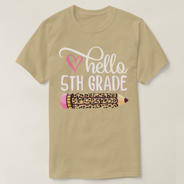Camiseta Hello Fifth Grade Team 5th Grade Back to School Te (Diseño del anverso)