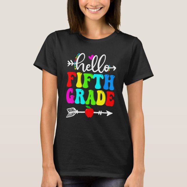 Camiseta Hello Fifth Grade Team 5th Grade Back To School Te (Anverso)