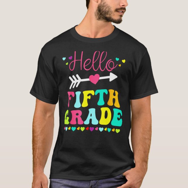 Camiseta Hello Fifth Grade Team 5th Grade Back To School Te (Anverso)