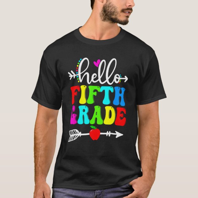 Camiseta Hello Fifth Grade Team 5th Grade Back To School Te (Anverso)