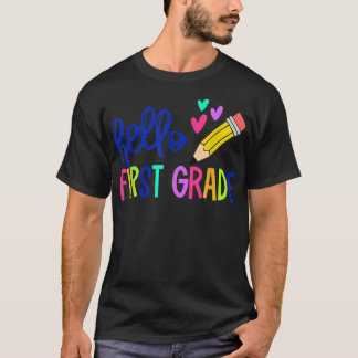 Camiseta Hello First Grade First Day 1st Grade Back To Scho