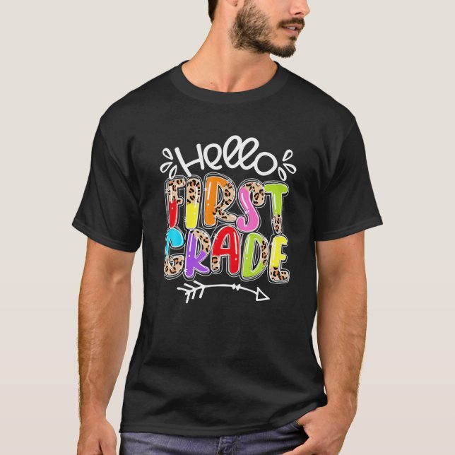 Camiseta Hello First Grade Team 1St Grade Teacher Back To S (Anverso)