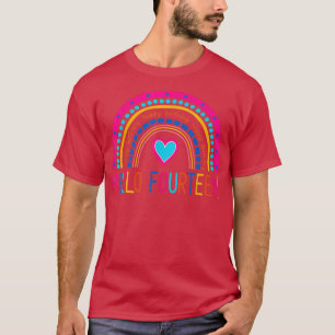 Camiseta Hello Fourteen Rainbow I Am 14 Year Old Happy Birt