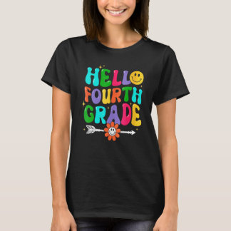 Camiseta Hello Fourth Grade Back To School First Day Of Sch