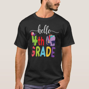 Camiseta Hello Fourth Grade Teacher Hello 4th Grade Back To