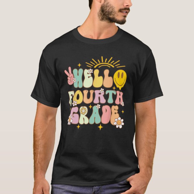 Camiseta Hello Fourth Grade Team 4th Grade Back To School B (Anverso)