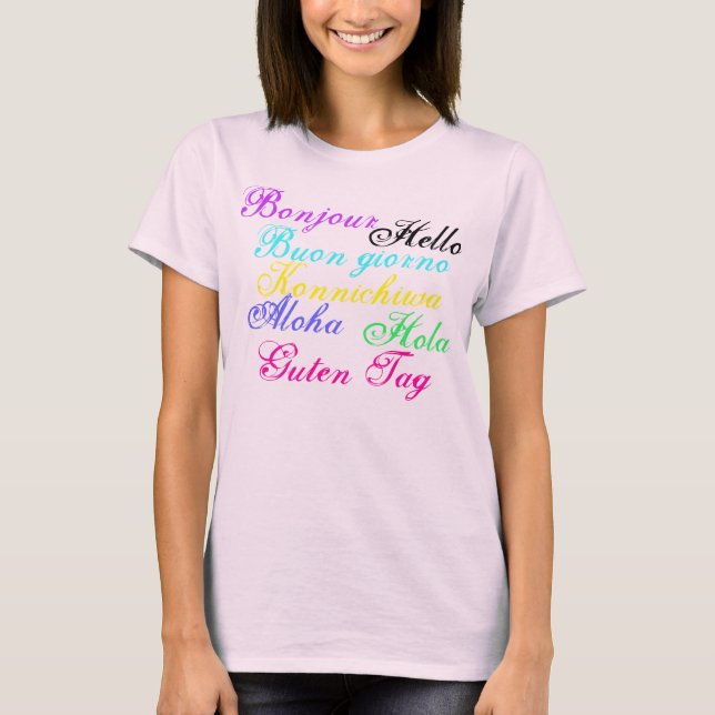 Camiseta Hello & Good Bye in 7 Different Languages (Anverso)