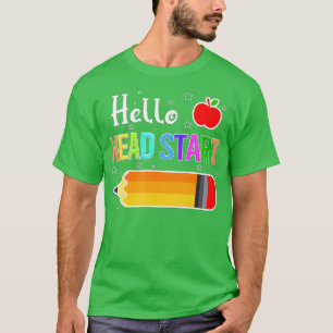 Camiseta Hello Head Start Squad Back To School Pencil Kids 