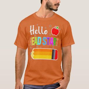 Camiseta Hello Head Start Squad Back To School Pencil Kids 