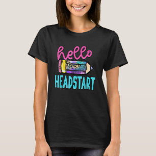 Camiseta Hello Headstart Pencil Leopardo de vuelta a la esc