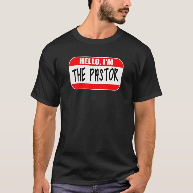 Camiseta Hello I'm the Pastor Appreciation Sermonator Sunda (Anverso)