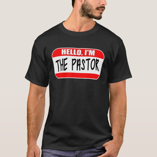 Camiseta Hello I'm the Pastor Appreciation Sermonator Sunda (Anverso)