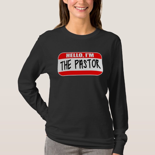 Camiseta Hello I'm the Pastor Appreciation Sermonator Sunda (Anverso)