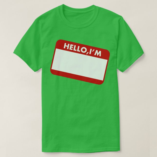 Camiseta HELLO IM TShirt (Diseño del anverso)