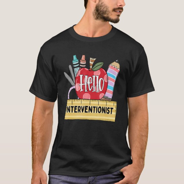 Camiseta Hello Interventionis de Apple Teacher (Anverso)
