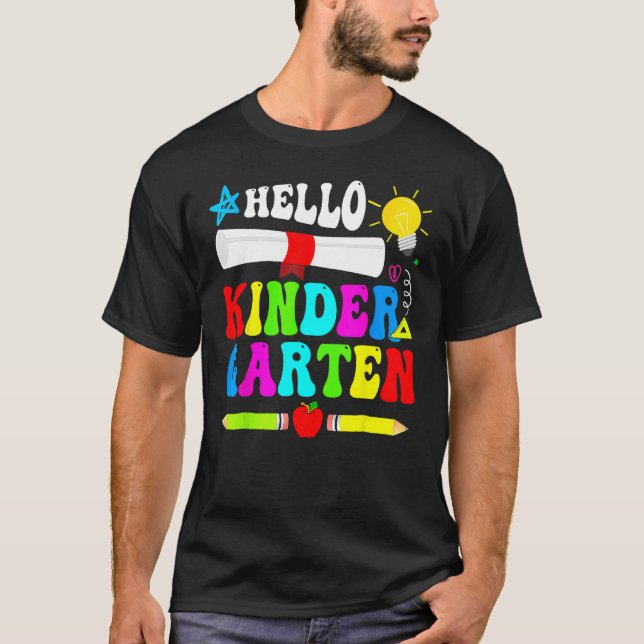 Camiseta Hello Kindergarten Back To School Team First Day O (Anverso)