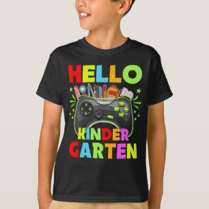 Camiseta Hello Kindergarten Back to School Video Game