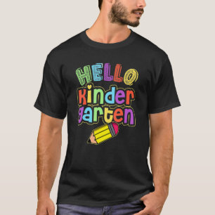 Camiseta Hello Kindergarten First Day Of Kindergarten Back