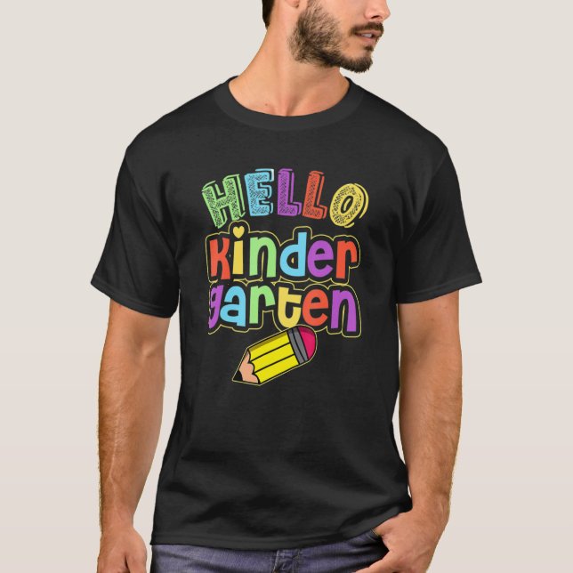 Camiseta Hello Kindergarten First Day Of Kindergarten Back  (Anverso)