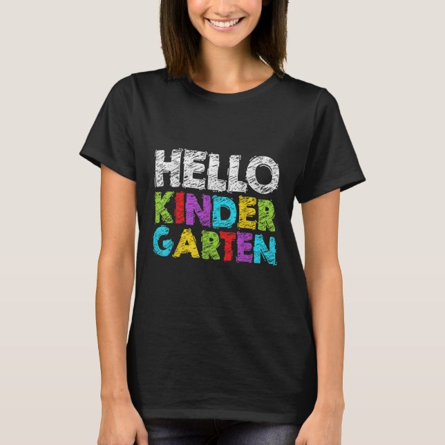 Camiseta Hello Kindergarten Funny Back To School Student &a (Anverso)