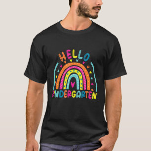 Camiseta Hello Kindergarten Rainbow Back To School For Kids