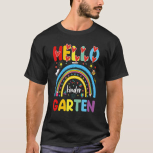 Camiseta Hello Kindergarten Rainbow Back To School For Kids