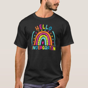 Camiseta Hello Kindergarten Rainbow Back To School For Kids